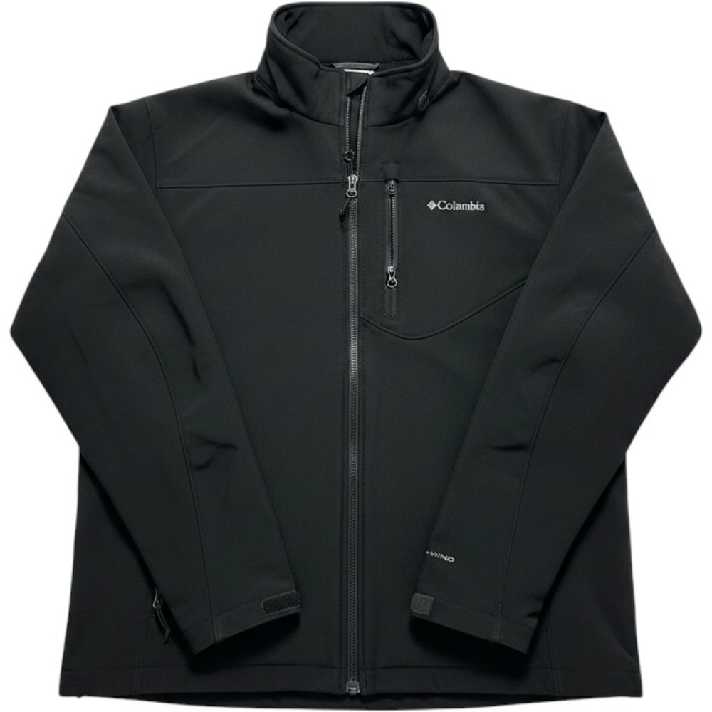 Columbia Mens Omni-Wind Softshell Jacket Black Full Zip XXL RN 69724